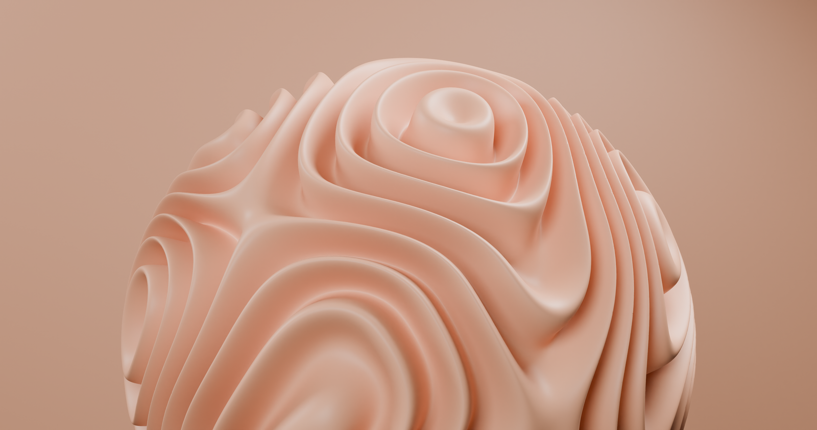 Mjuka släta former i beige toner